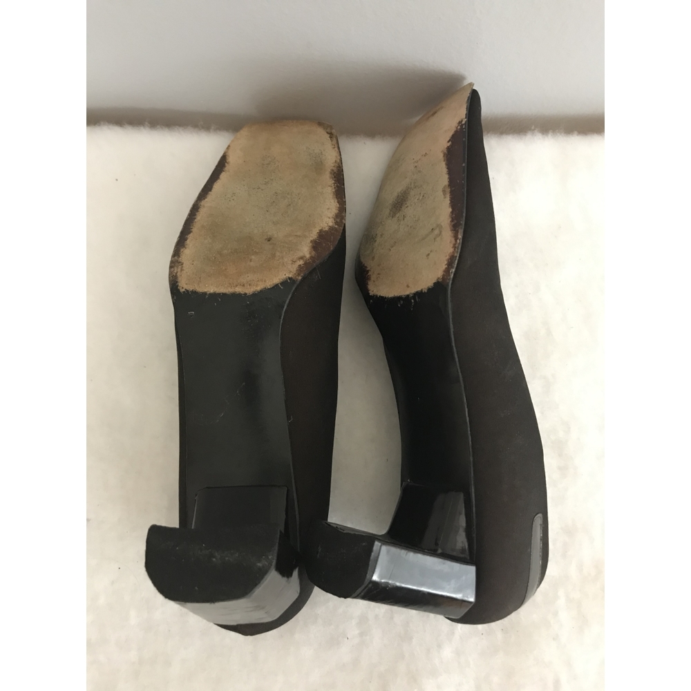 Stuart Weitzman Brown Square Toe Block Heels - image 5